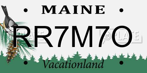 RR7M7O Maine License Plate