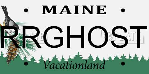 RRGHOST Maine License Plate