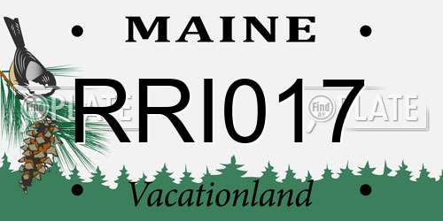 RRI017 Maine License Plate