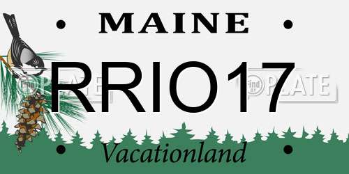 RRIO17 Maine License Plate