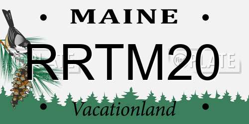 RRTM20 Maine License Plate