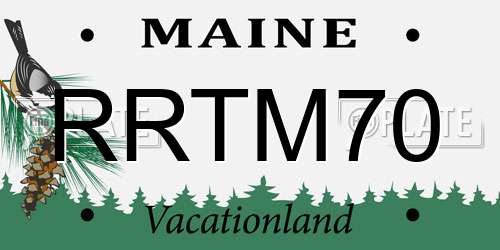 RRTM70 Maine License Plate