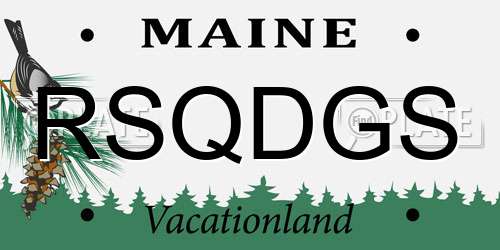 RSQDGS Maine License Plate