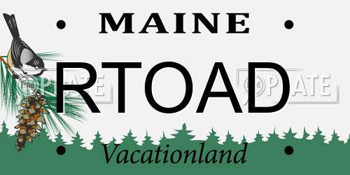 RTOAD Maine License Plate