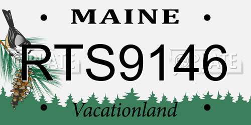 RTS9146 Maine License Plate