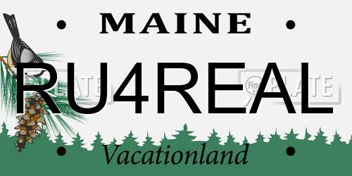 RU4REAL Maine License Plate
