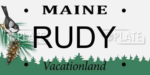 RUDY Maine License Plate