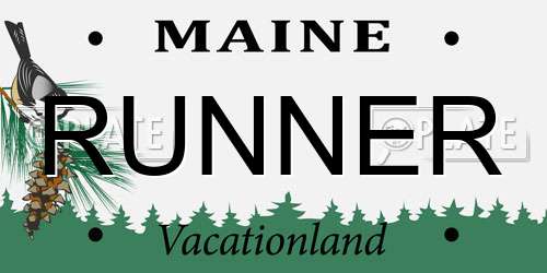 RUNNER Maine License Plate