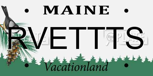 RVETTTS Maine License Plate