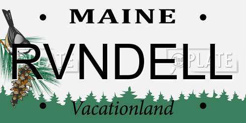 RVNDELL Maine License Plate