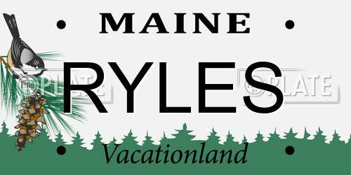 RYLES Maine License Plate
