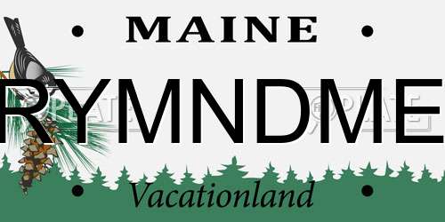 RYMNDME Maine License Plate