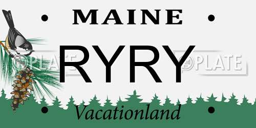 RYRY Maine License Plate
