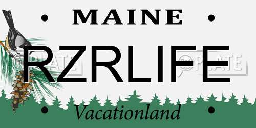 RZRLIFE Maine License Plate