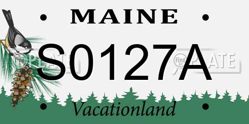 S0127A Maine License Plate