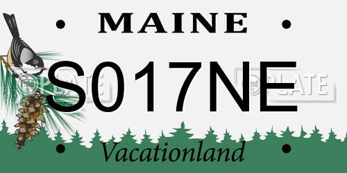 S017NE Maine License Plate