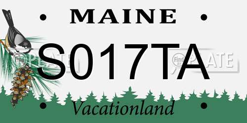 S017TA Maine License Plate