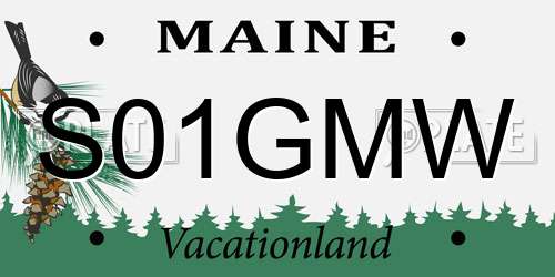 S01GMW Maine License Plate