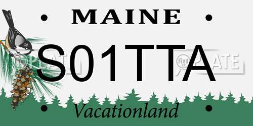 S01TTA Maine License Plate