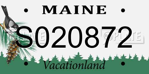 S020872 Maine License Plate