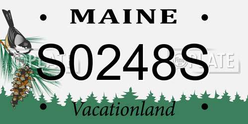 S0248S Maine License Plate