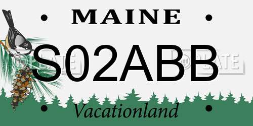 S02ABB Maine License Plate