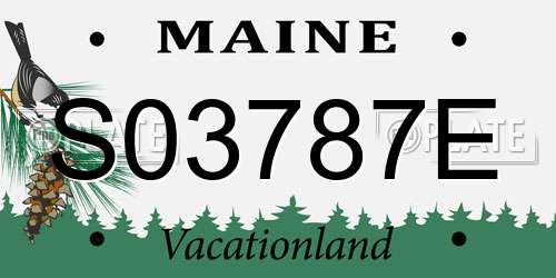 S03787E Maine License Plate