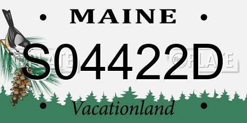 S04422D Maine License Plate