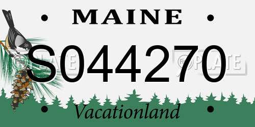 S044270 Maine License Plate