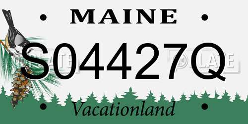 S04427Q Maine License Plate
