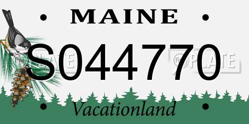 S044770 Maine License Plate