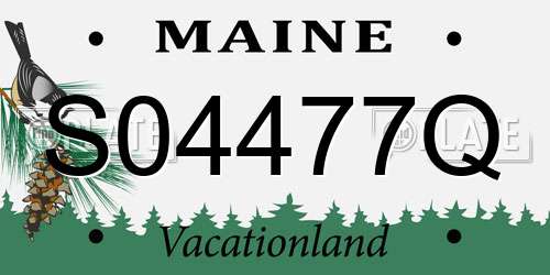 S04477Q Maine License Plate
