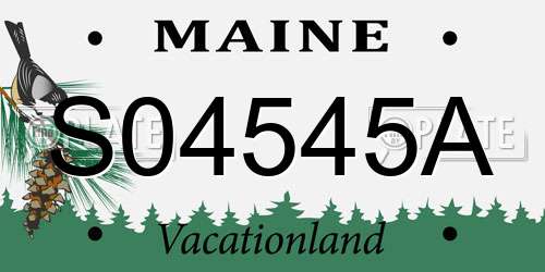 S04545A Maine License Plate