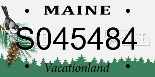 S045484 Maine License Plate