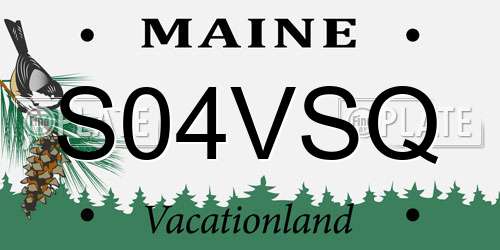 S04VSQ Maine License Plate
