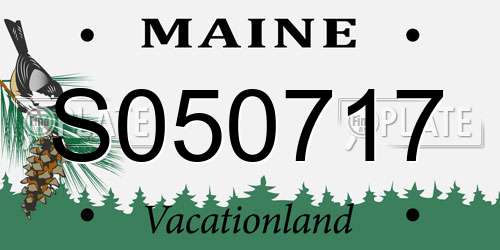 S050717 Maine License Plate