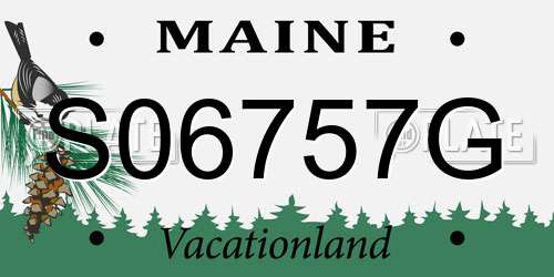 S06757G Maine License Plate
