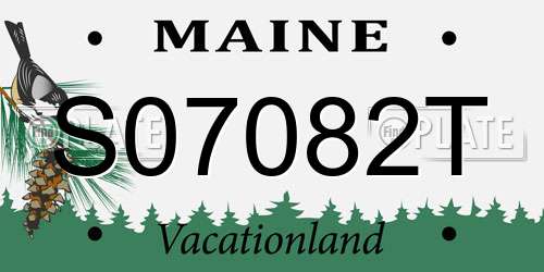 S07082T Maine License Plate