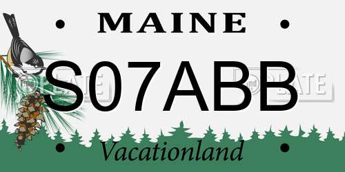 S07ABB Maine License Plate