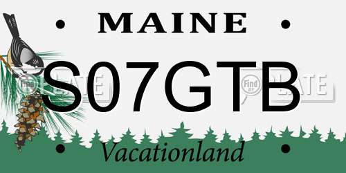 S07GTB Maine License Plate