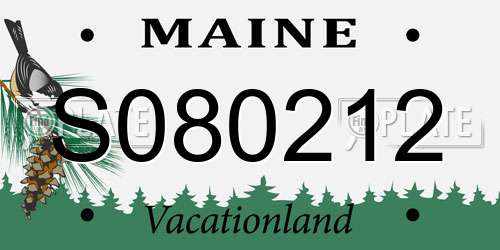 S080212 Maine License Plate
