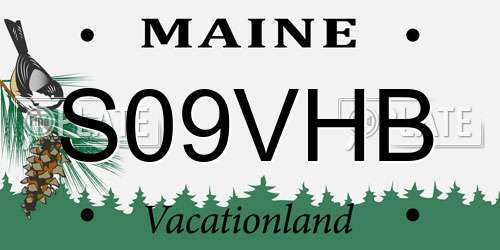 S09VHB Maine License Plate