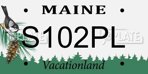 S102PL Maine License Plate