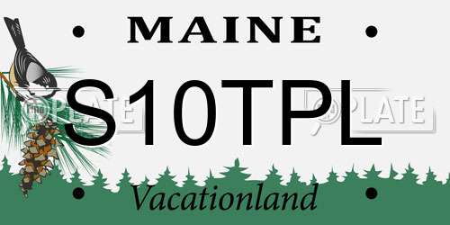 S10TPL Maine License Plate