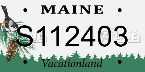 S112403 Maine License Plate