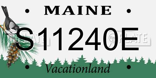 S11240E Maine License Plate