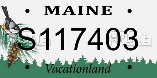 S117403 Maine License Plate