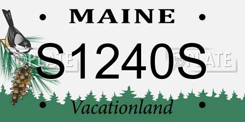 S1240S Maine License Plate