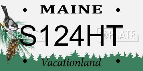 S124HT Maine License Plate