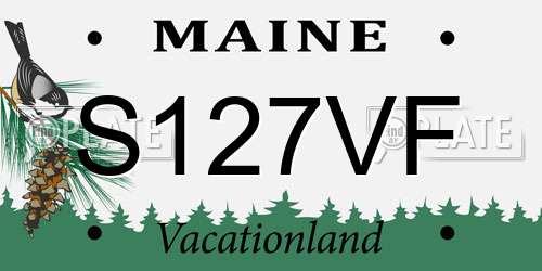 S127VF Maine License Plate